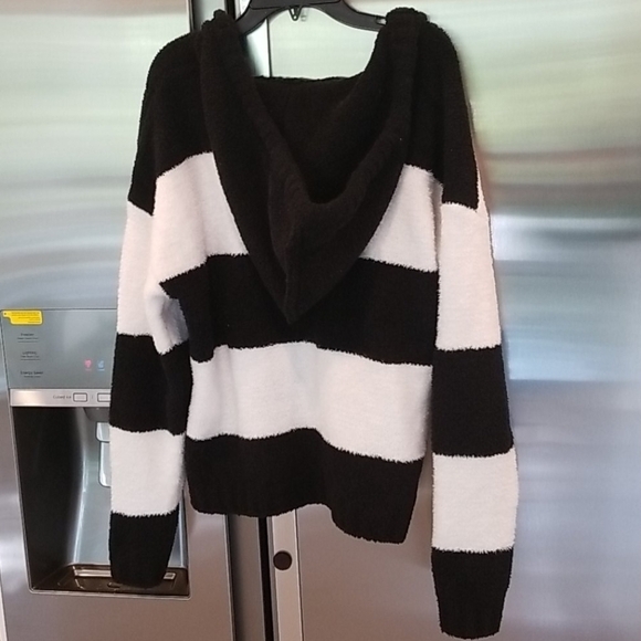 💕ATM💕 Chenille Bold Stripe Hoodie Sweatshirt - Picture 15 of 16